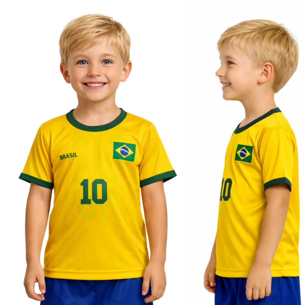 Camiseta do Brasil Masculino Infantil