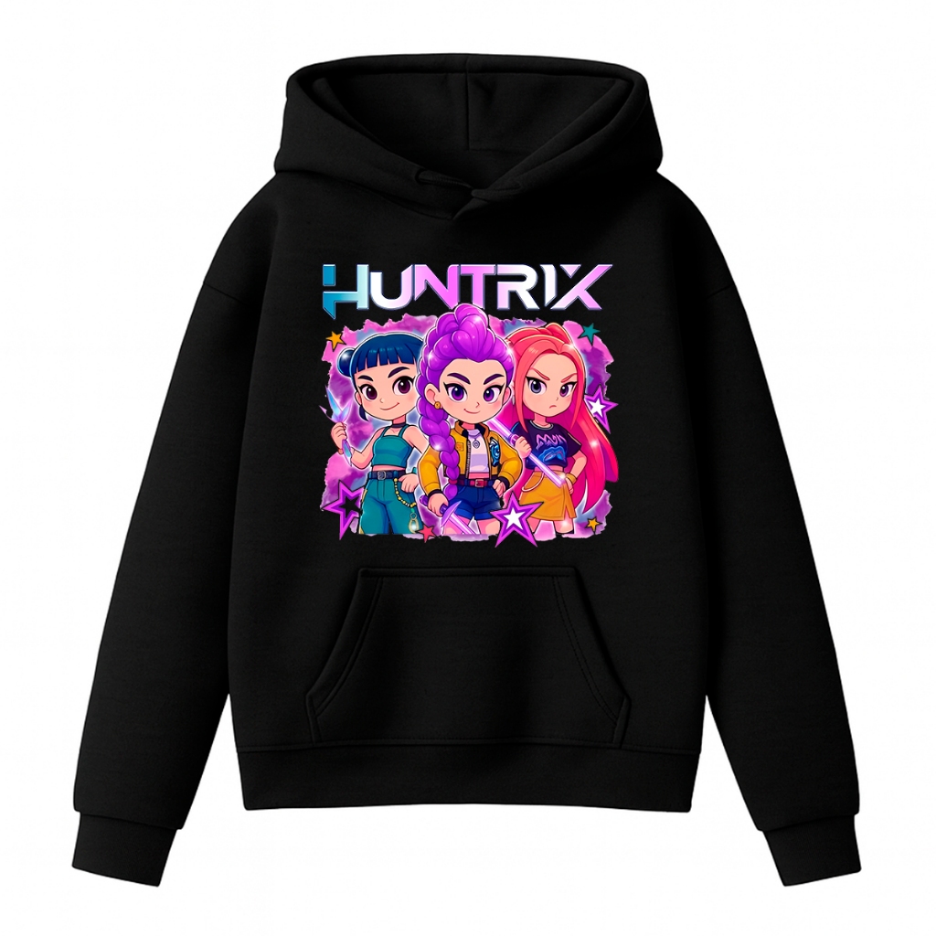 Blusa de Frio Moletom Infantil Grupo K-POP Banda Caçadoras de Demonios Agasalho