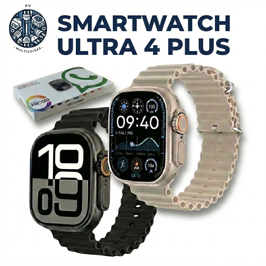 Smartwatch Microwear Ultra 4 Plus 49mm Tela AMOLED GPS NFC Original