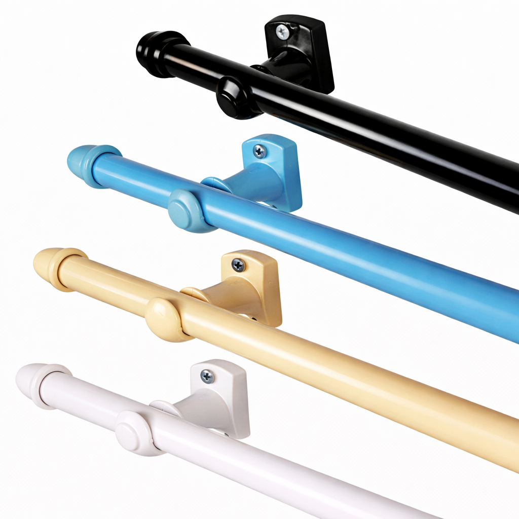 Kit Varão De Cortina Aço Fino 1,5mt Varias Cores 19mm - Aço Ferro em Oferta na Shopee