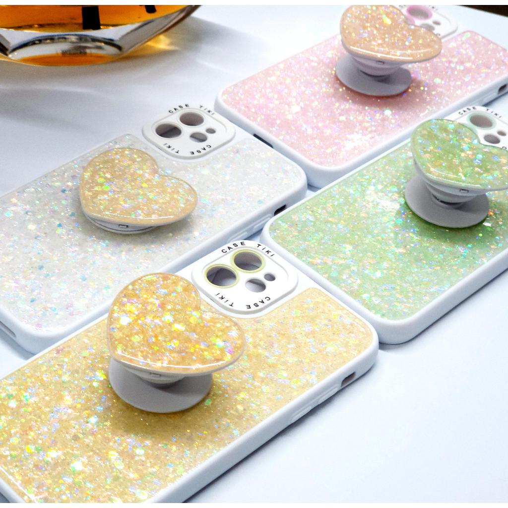 Capa para XIAOMI NOTE11 NOTE12 REDMI 12C  Glitter Brilhante com coração POPCLIP | Capa Antichoque