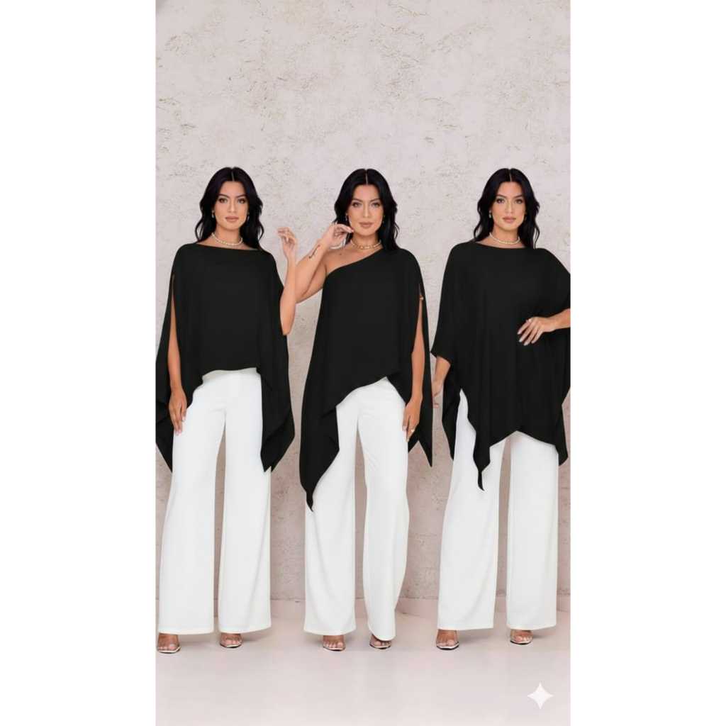 BLUSA FEMININA TIPO BATA MULTIFORMAS