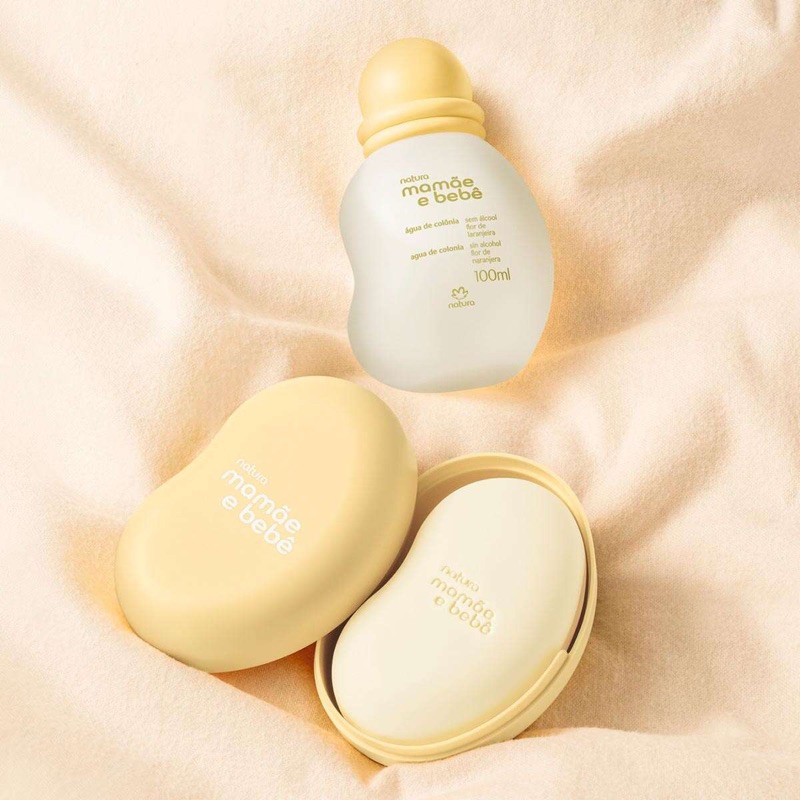 kit Mamãe Bebê Flor de Laranjeira colônia de 100ml + sabonete + saboneteira Natura