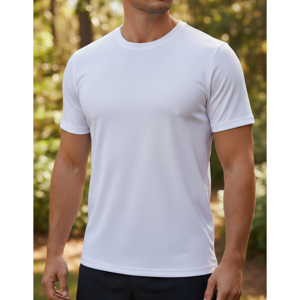 Camisa Branca Camiseta Lisa Masculina Térmica Proteção Solar 50+ Uv Manga Curta Premium Unissex