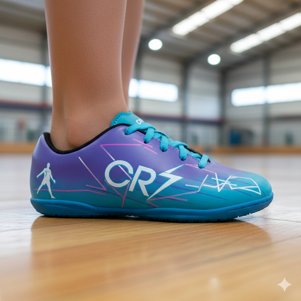 Chuteira Infantil Confortável Masculino Para Futebol Salão Leve