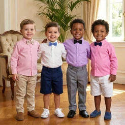 Camisa Social Infantil Com Gravata Mangas Compridas