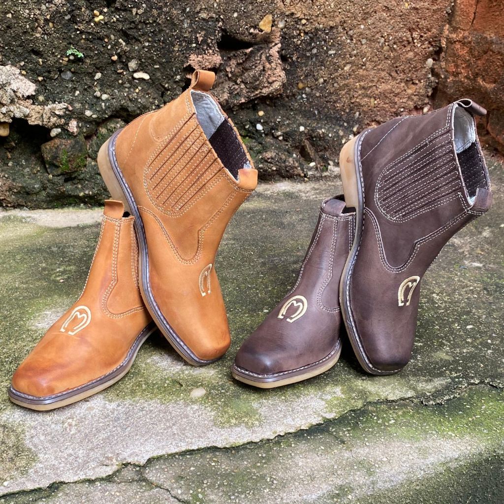Botina Mangalarga Marchador Country Cowboy Rodeio 100% Couro Bota Sapato Coturno