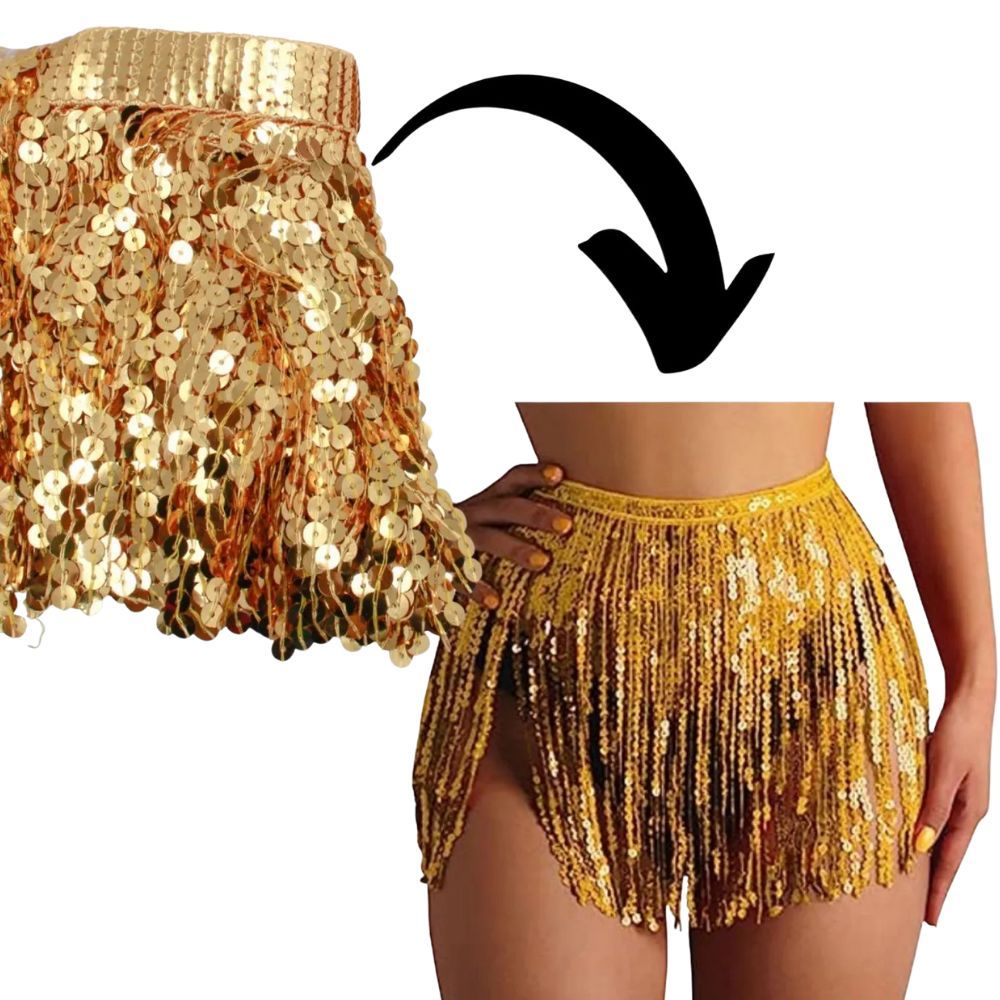 Franja Paetê Renda Fio Lantejoula Carnaval Fantasia Abadá Blusinha Top Cropped Saia Roupa Customização