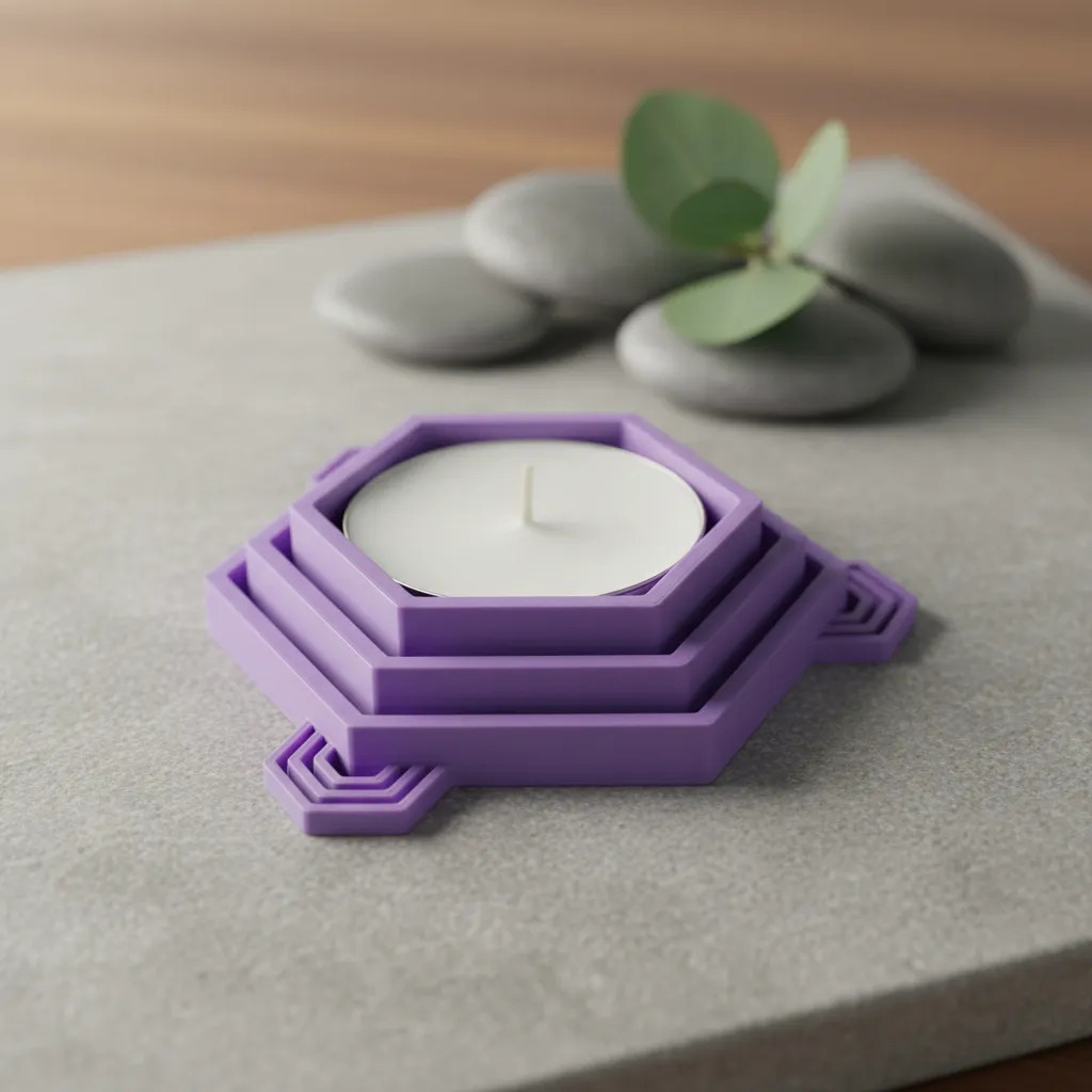 Imagem Porta Vela Moderno E Zen Para Vela De Chá Omni 3d