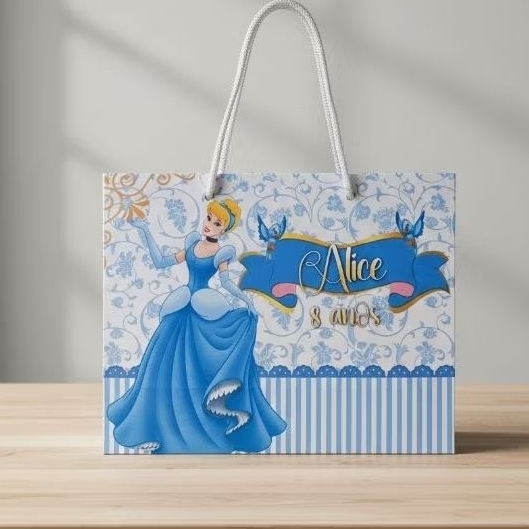 Sacolinha, PEGUE E MONTE, cinderela Personalizada para Festa Infantil | Lembrancinha