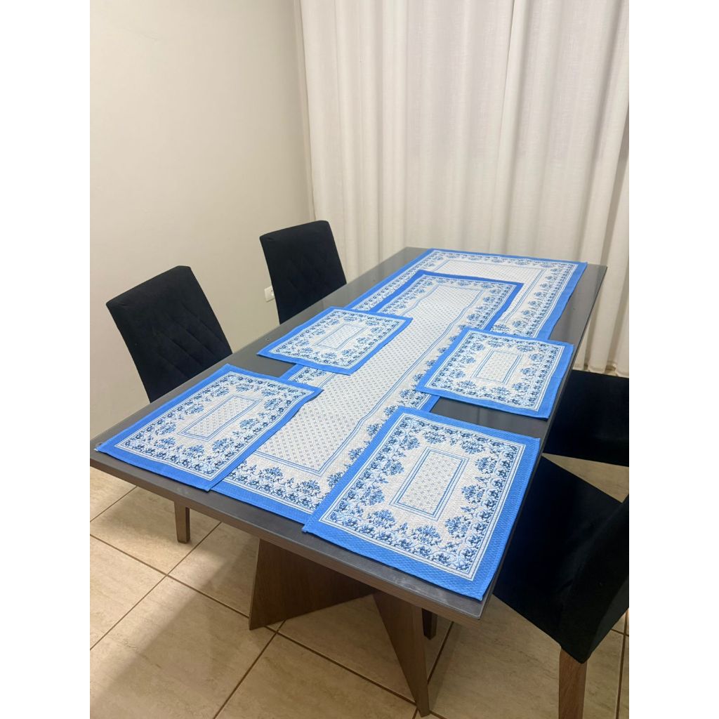 Jogo Americano 6 Peças ( Caminho, Toalha De Chá E Bandejas) No Pa. [promoção] em Oferta na Shopee