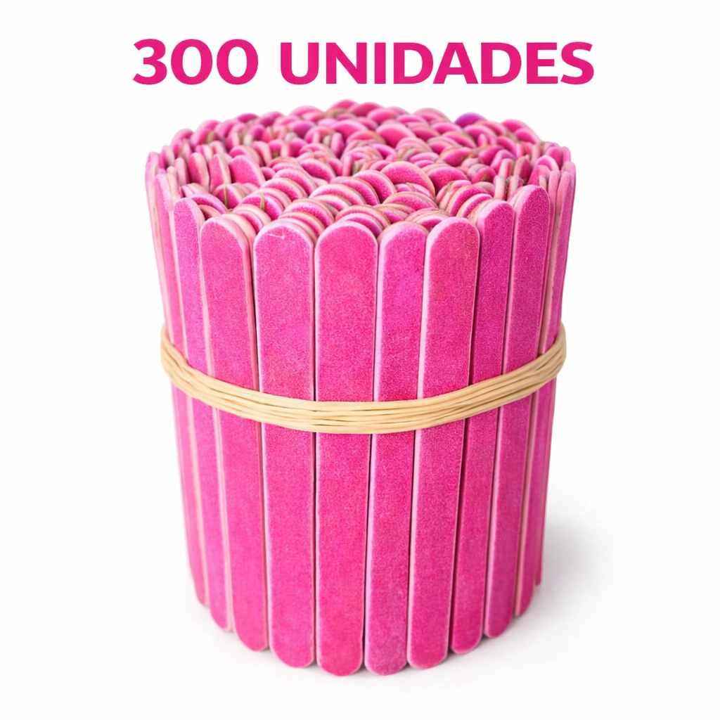Kit 50, 100, 200 ou 300 MINI Lixas ROSA Unha Profissional | Manicure e Pedicure DESCARTÁVEL em Oferta na Shopee