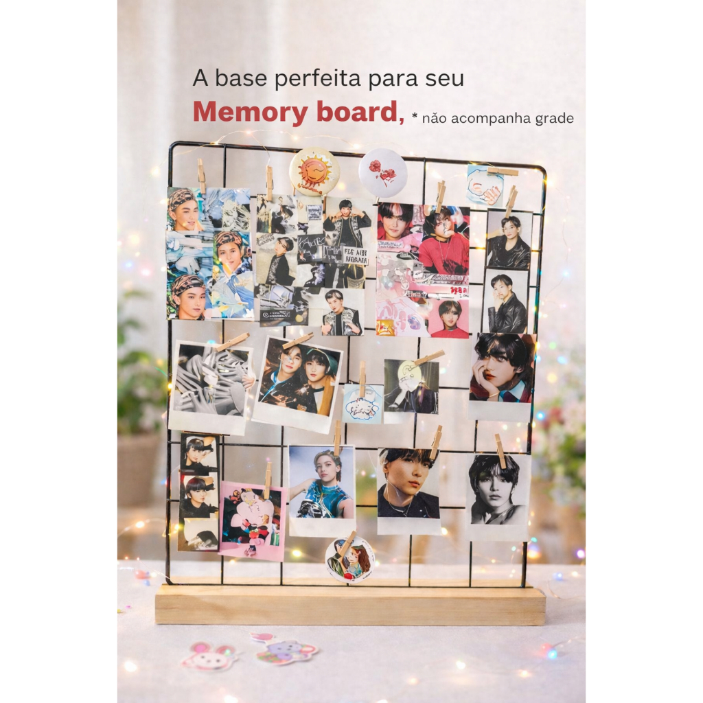 40cm base para Memory Board de madeira para colocar Grade De Fotos em Oferta na Shopee