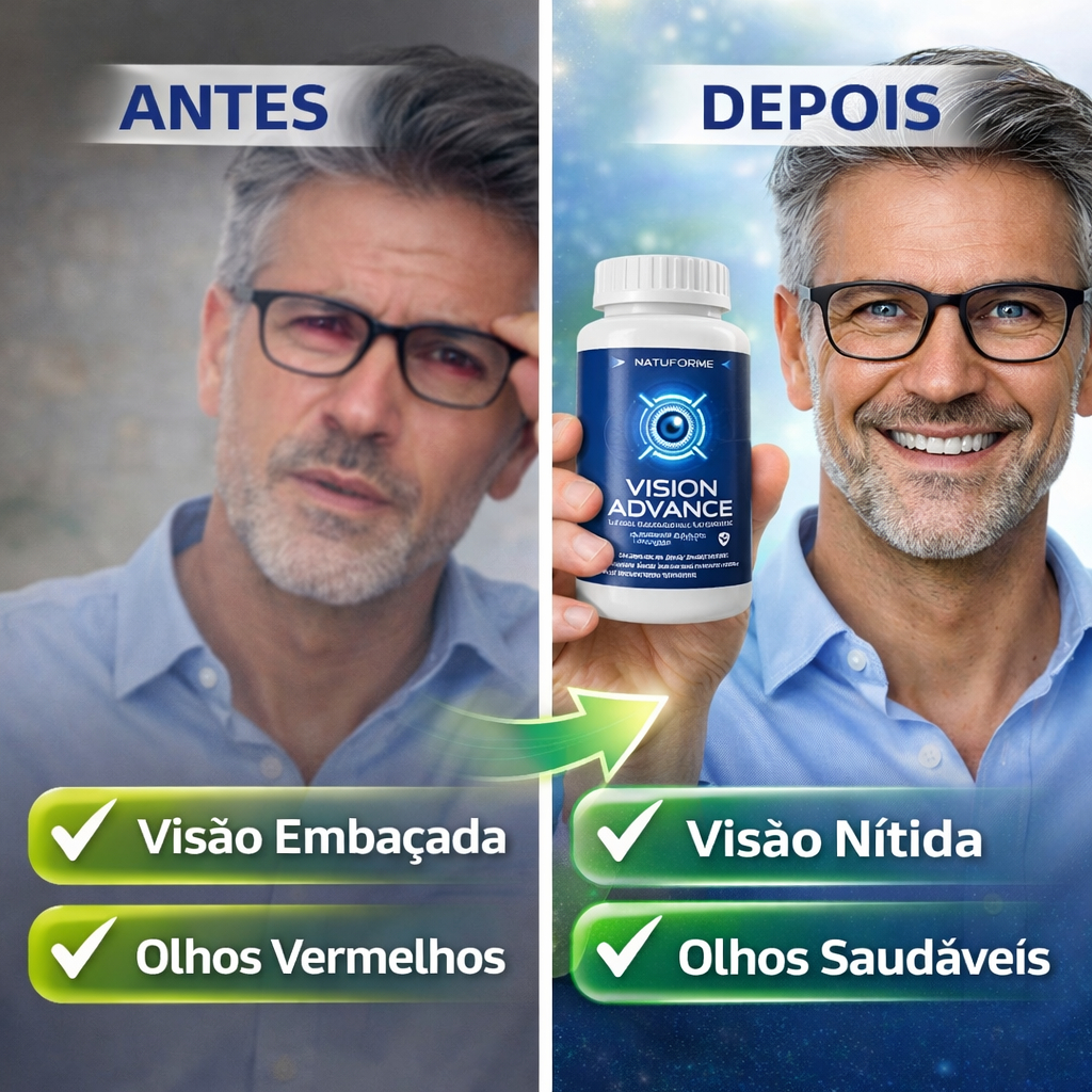 Vision Advance ORIGINAL Luteina Zeaxantina e Astaxantina Vitamina Olhos - 60 Cápsulas
