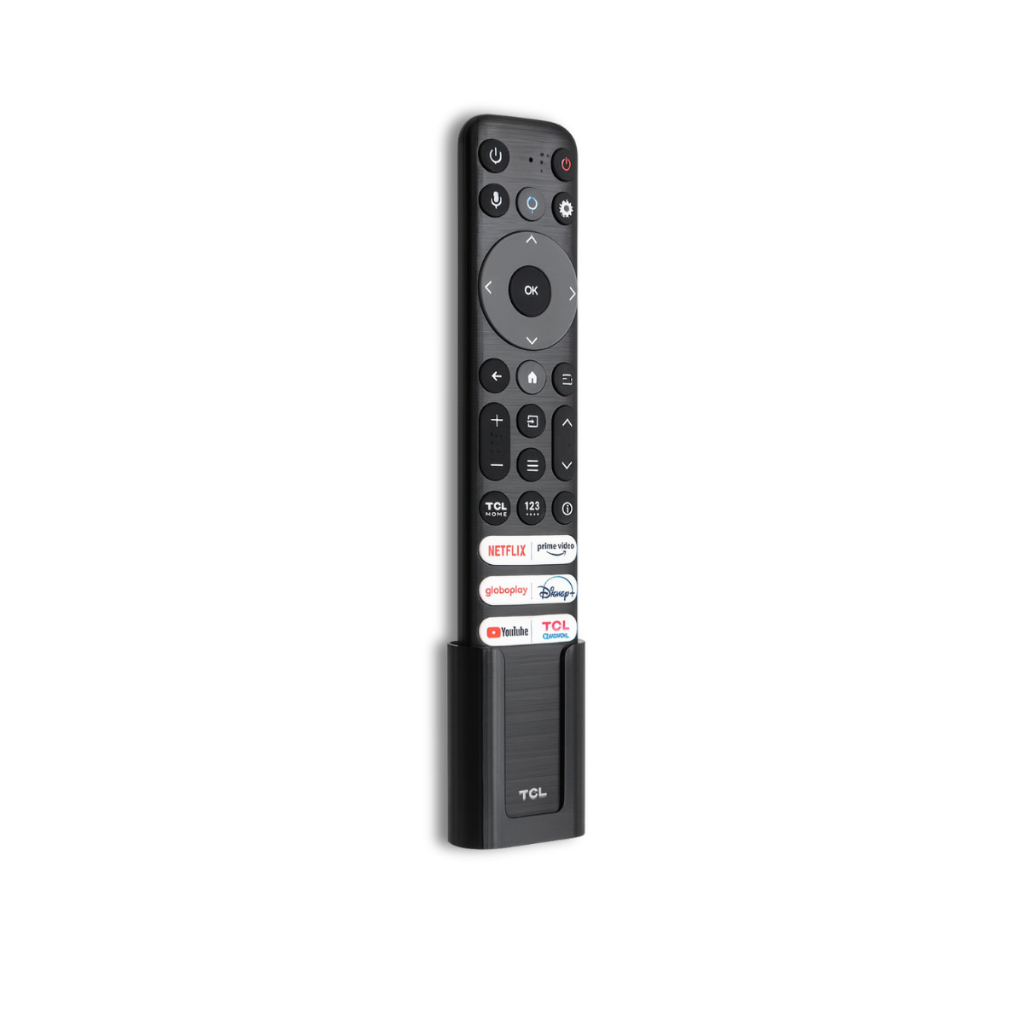 Porta Controle Remoto Smart Tv Tcl Rc902v Fmr Suporte de Parede Preto Fita Dupla Face