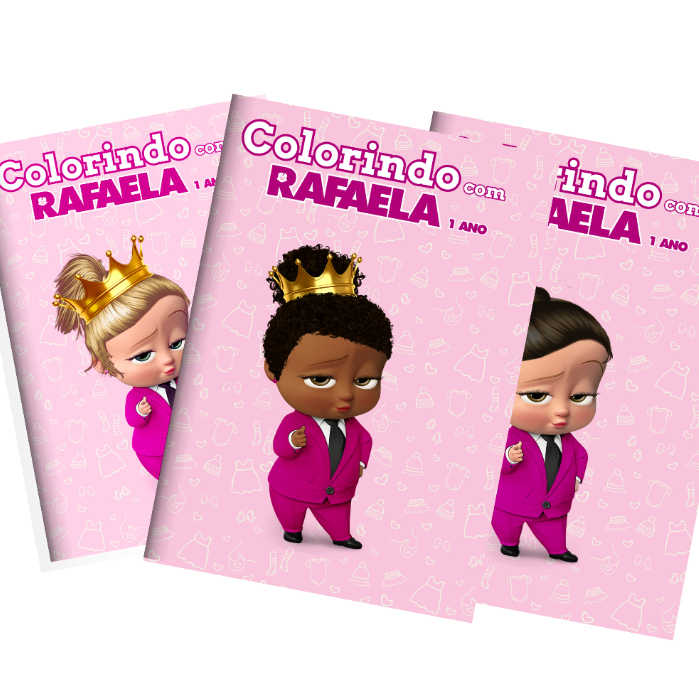 Kit Livrinhos de Colorir Personalizados • Poderosa Chefinha 3 Modelos Lembrancinha Festa Infantil