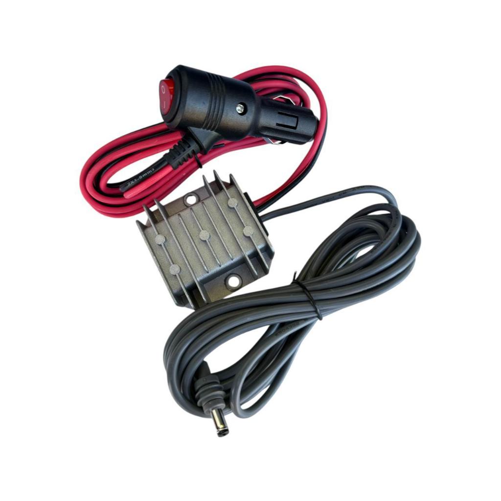 Conversor Starlink Mini 12V Veicular  Liga/Desliga com Entrada Acendedor de Cigarros Botão Cabo 5 Metros
