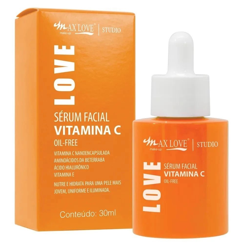 Sérum Facial Vitamina C Oil Free Max Love – Hidratação, Iluminação & Pele Uniforme – 30ml