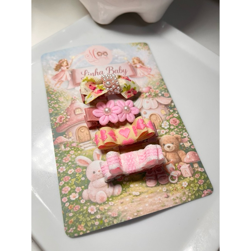 Laço Infantil Baby Floral – Presilha Antideslizante com Pérolas em Oferta na Shopee