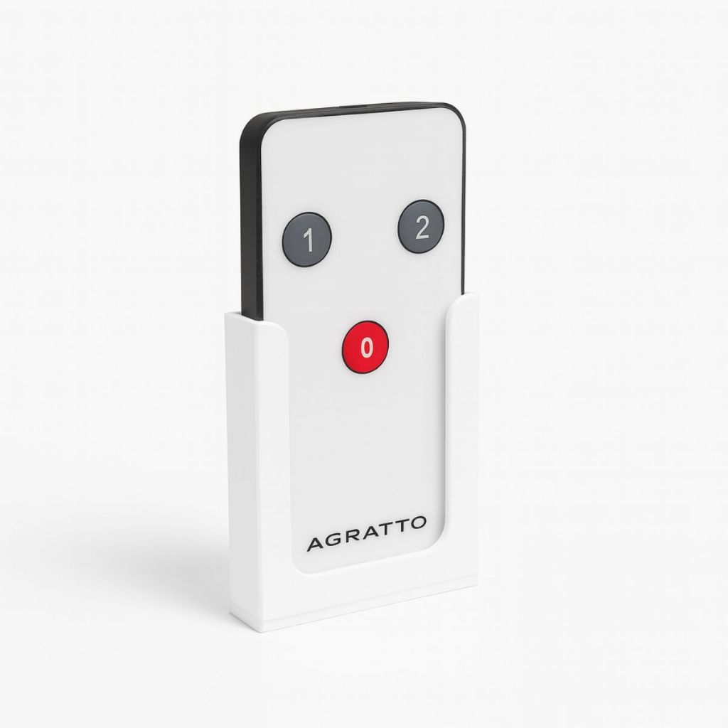 Suporte De Parede Porta Controle Remoto Agratto Cortina De Ar Climatizador Branco Organizador 3D Fita Dupla Face