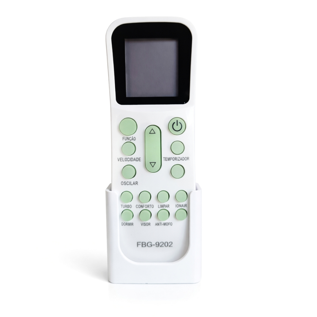 Porta Controle Remoto Ar Condicionado Elgin Fbg-9202 Suporte de Parede Fita Adesiva Dupla Face Branco Organizador