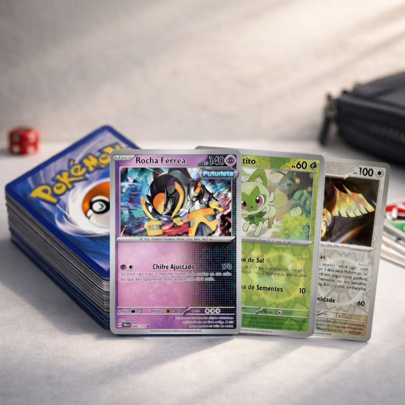 Cartas Pokémon TCG Originais Copag Kit com 20 ou 50 + Cartas Brilhantes Sortidas Sem Cards Repetidos