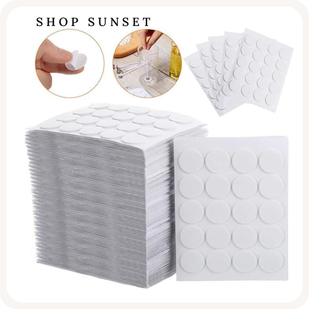 Adesivo Dupla Face para Pavio de Velas Autocolante Artesanal Fixação Segura Velas DIY
