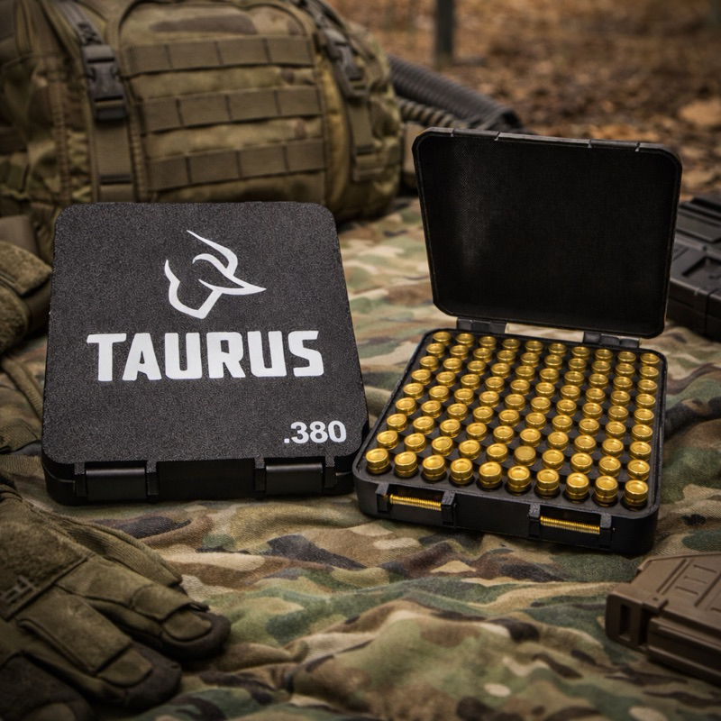 Caixa Estojo Porta Munição Taurus .380 Cap.100