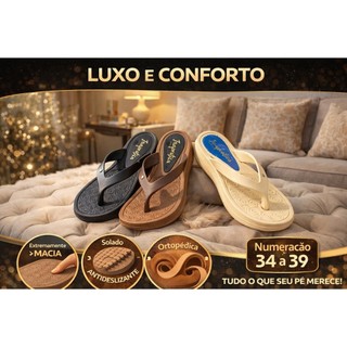 Chinelo Feminino Tamanco Leve Ortopédico Confortavel