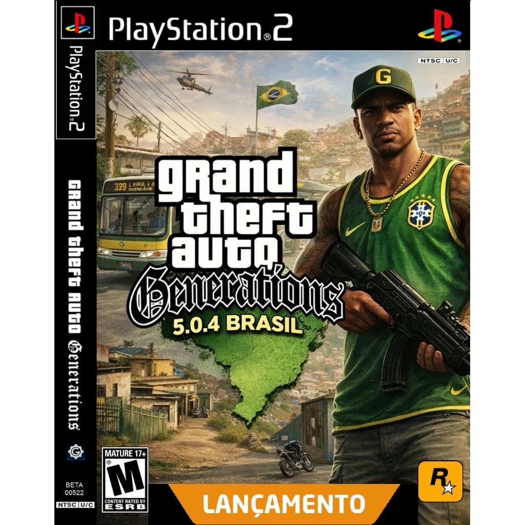GTA Generations 5.0.4 Brasil - Atualizado Janeiro - ( LANÇAMENTO ! ) - DVD para Playstation 2 - PS2