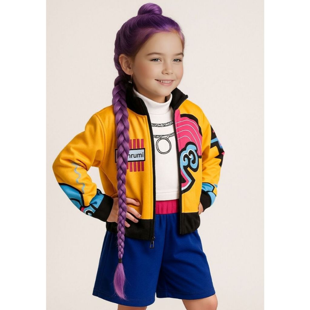 Detalhes do Fantasia Guerreiras Kpop Infantil  Rumi Mira Zoye FestaGuerreira K-Pop Luxo Dança Show Menina