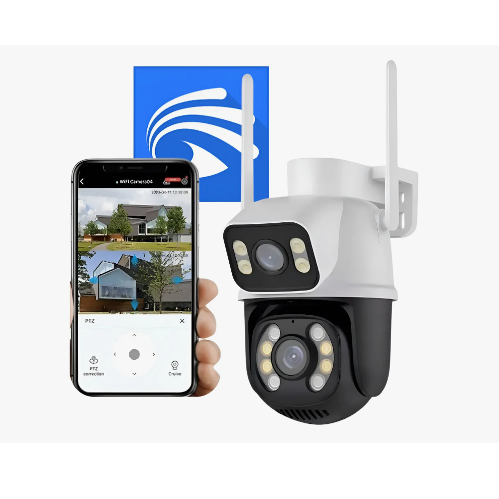 Camera Segurança A28b Lente Dupla 6mp Yoosee Cor Preto/branco WIFI em Oferta na Shopee