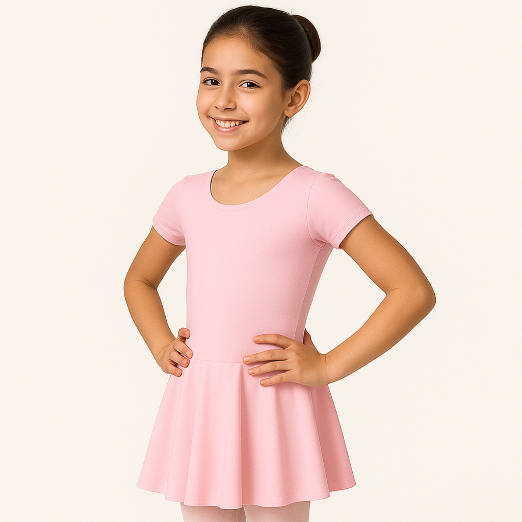 Collant Ballet Manga Curta com Saia Embutida / Bale Dança Premium Alta Qualidade (Envio imediato) Tamanho 2 ao 16 em Oferta na Shopee