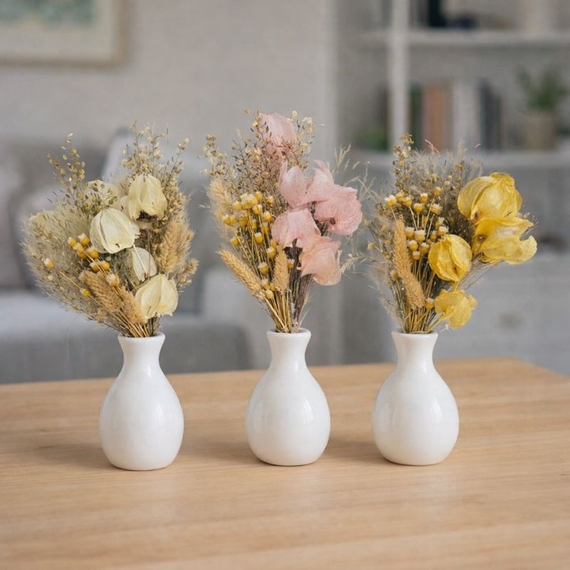 1 Mini Buquê bougaville  flores secas desidratada arranjo decoração ambientes presente em Oferta na Shopee