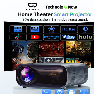 GOOJODOQ Projetor 1080P Nativo 22000LM Support HDR10 4K 5G Home Theater Projetor Correção Automática 360 ° Flip De Image em Oferta na Shopee