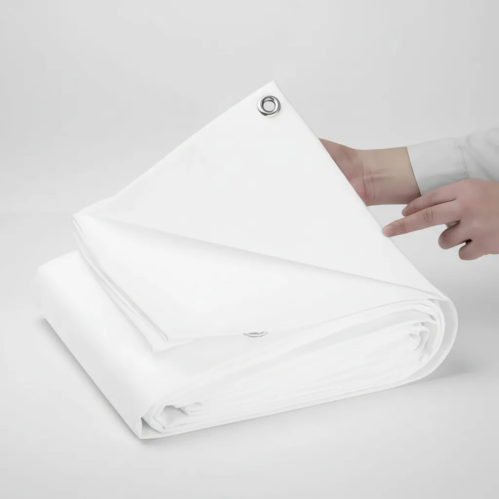 Lona Plástica Impermeável 2x2 Metros Branca com Ihós Reforçados 100 Micras e 70 Gsm