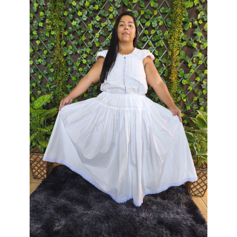 saia 5 metros de roda umbanda candomblé microfibra em Oferta na Shopee