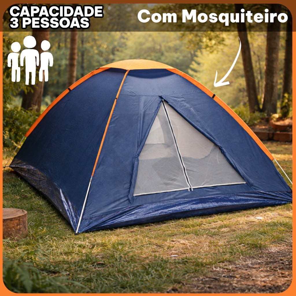 Barraca Para Camping Impermeável Panda Iglu 3 Pessoas Varetas de fibra de vidro Resistente à Chuva