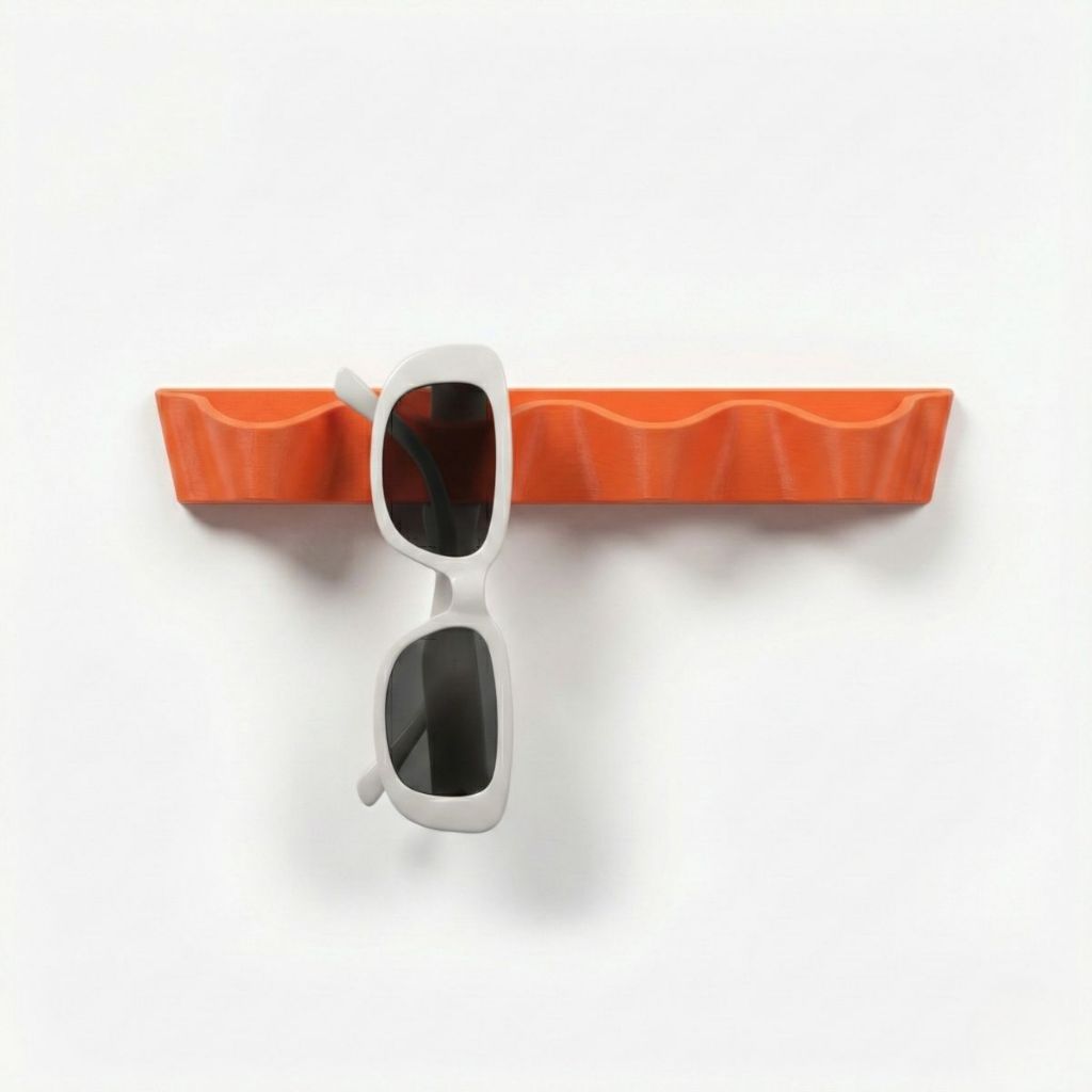 Porta Oculos de Parede Fixo Expositor Organizado Ondulado 3D para Óculos de Grau e Sol Com Fita Dupla face