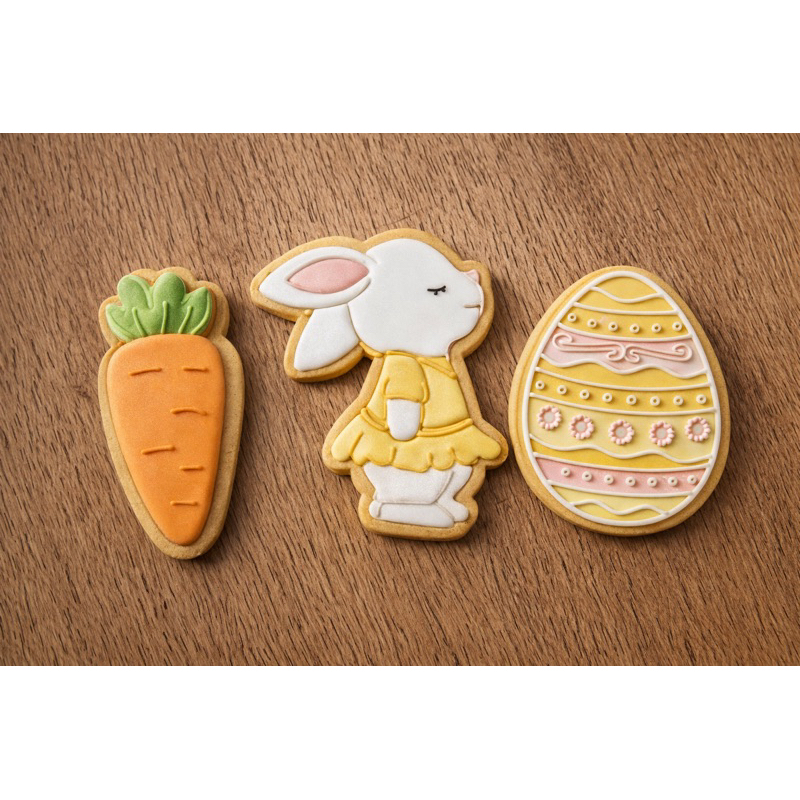 Cortador Páscoa para Cookies – Trio Coelho / Ovo / Cenoura