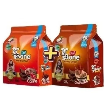 BIFINHO PRÓ BONE PARA CÃES REFIL CARNE E CHURRASCO 2UN 500G