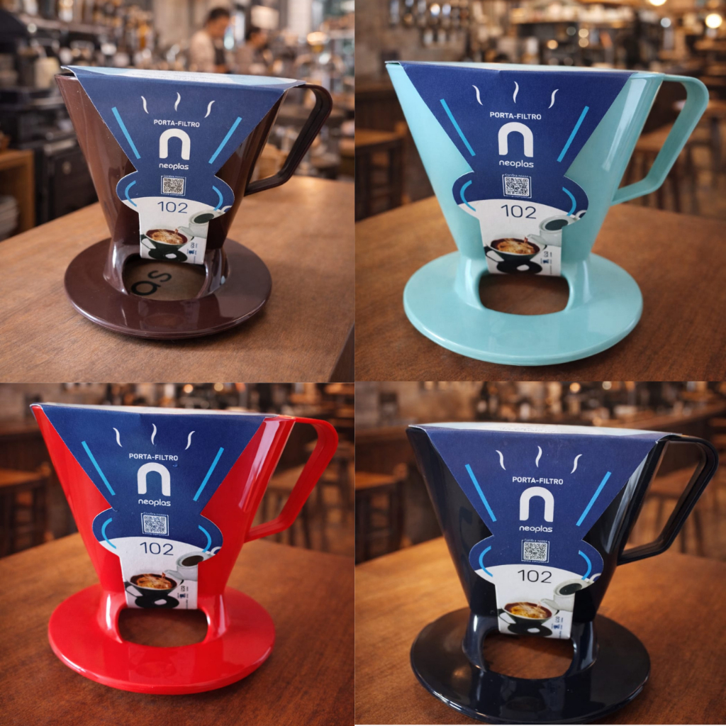 Porta Filtro De Café Tamanho 102 ou 103 Coador Plástico Variações Vermelho Preto Marrom Verde claro