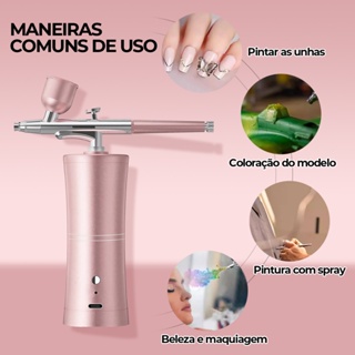 Aerógrafo Portátil com Mini Compressor｜Para Unhas, Bolo, Maquiagem e Cabelo em Oferta na Shopee