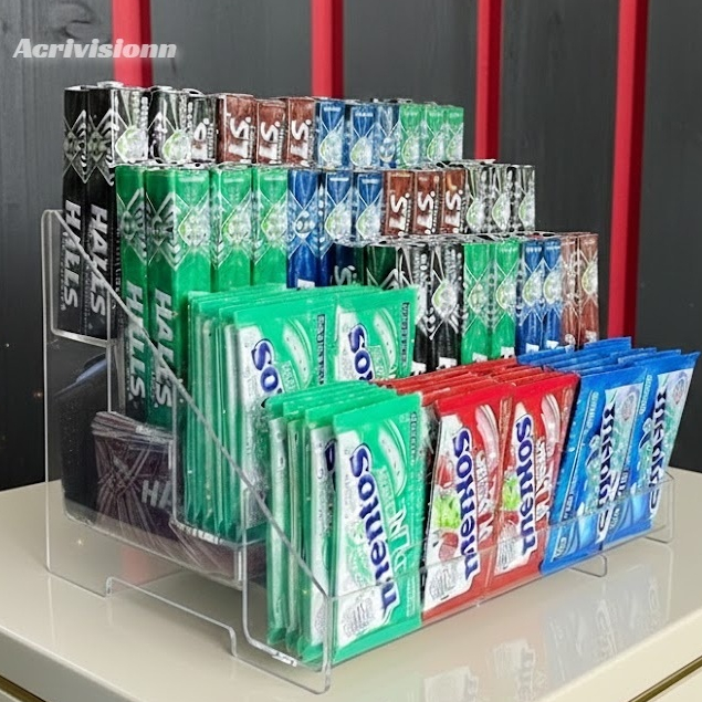 EXPOSITOR DISPLAY ACRILICO ORGANIZADOR PARA ESMALTE E DOCES-DISPLAY BALCÃO TRANSPARENTE