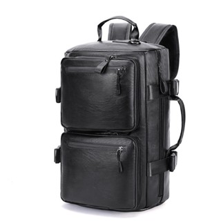 Mochila Feminina de Couro Reforçada Impermeável Grande Capacidade para Notebook e Viagem em Oferta na Shopee
