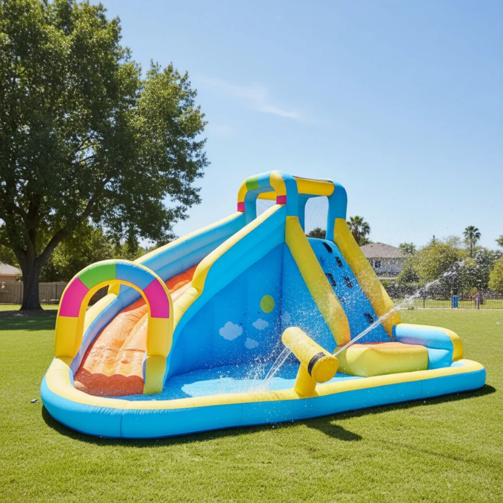 Mega Parque Aquático Inflável 3,80m com Canhão de Água | Playground Completo em Oferta na Shopee