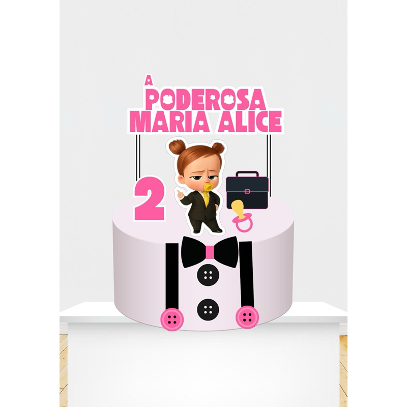Topo Topper de Bolo Poderosa Chefinha Personalizado com Nome e idade