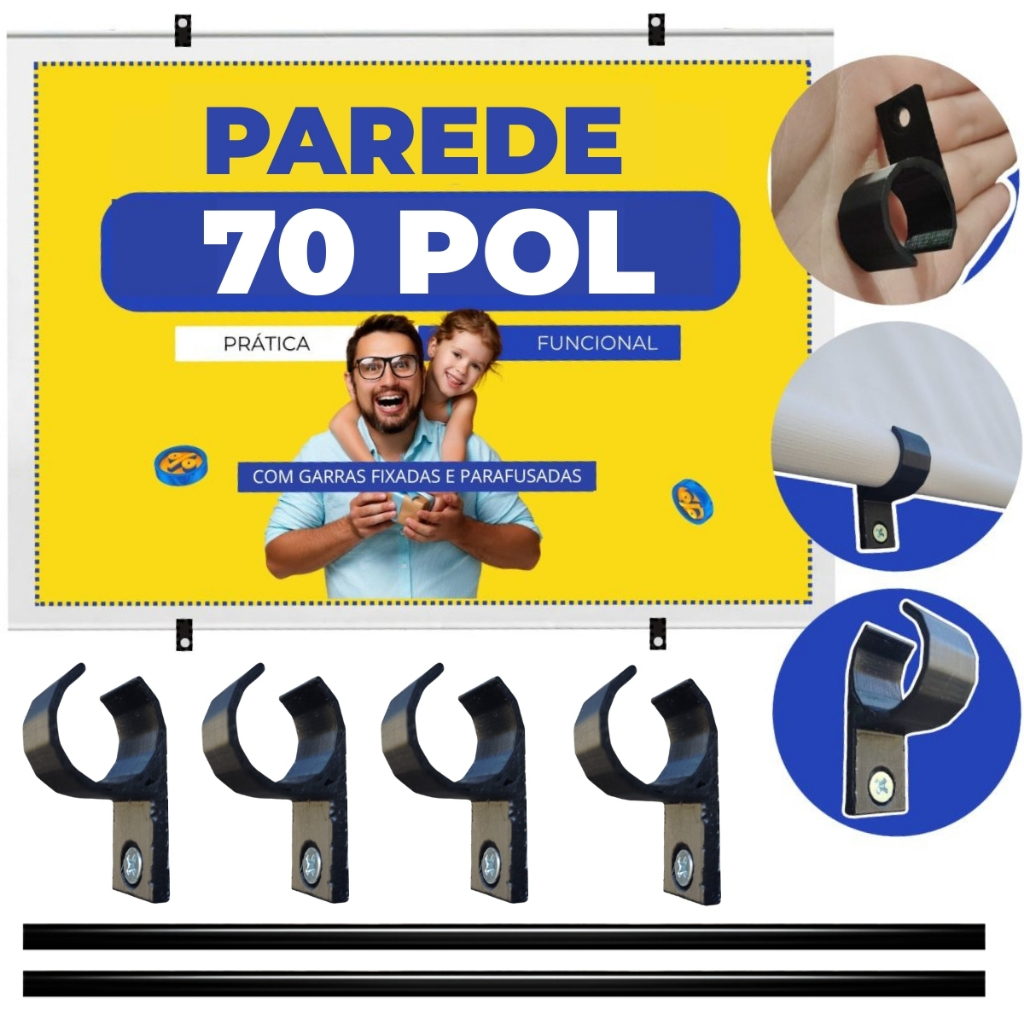 Tela de Projeção para Parede Dobrável Ideal para Projetor e Datashow com Imagem Nítida Full HD 4K Matte White