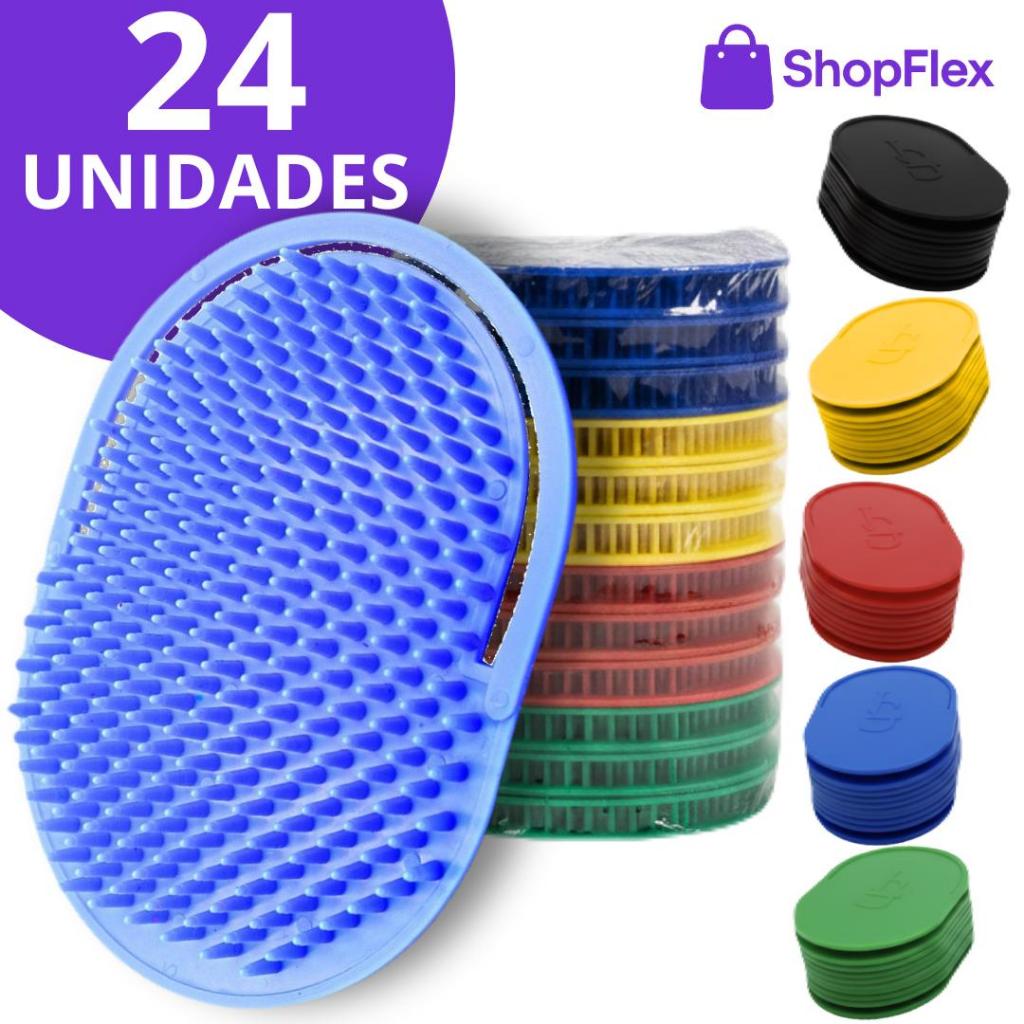 Pente Escova Pata Pata Oval 24 Uni. Cabelo Masculino Feminino Cabelo Curto em Oferta na Shopee
