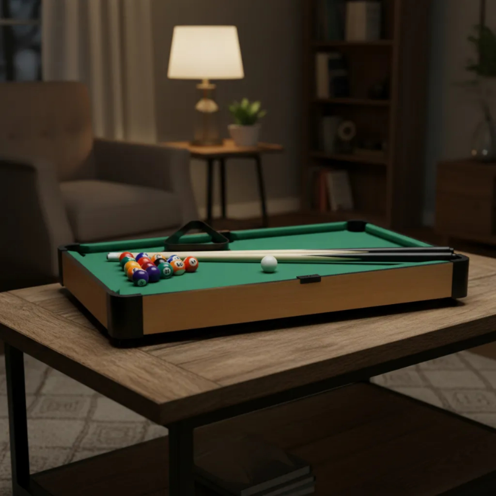 Mini Mesa de Bilhar Portátil 51x30cm | Diversão Compacta em Qualquer Lugar em Oferta na Shopee